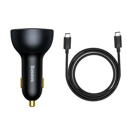 Nabíječka do auta Baseus 1x USB-A 2x USB-C Quick Charge 5 160W šedá + kabel USB-C