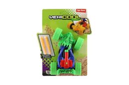 Auto terénní střílecí plast 15cm + 2 šipky na setrvačník 4 barvy  na kartě