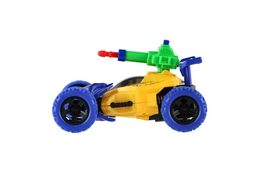 Auto terénní střílecí plast 15cm + 2 šipky na setrvačník 4 barvy  na kartě