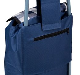 EDCO Nákupní taška na kolečkách modrá s tmavým poklopemED-249769motm