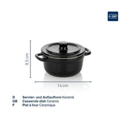 KELA Zapékací miska pekáček s poklicí MALIN 10 x 8 cm šedá KL-15290