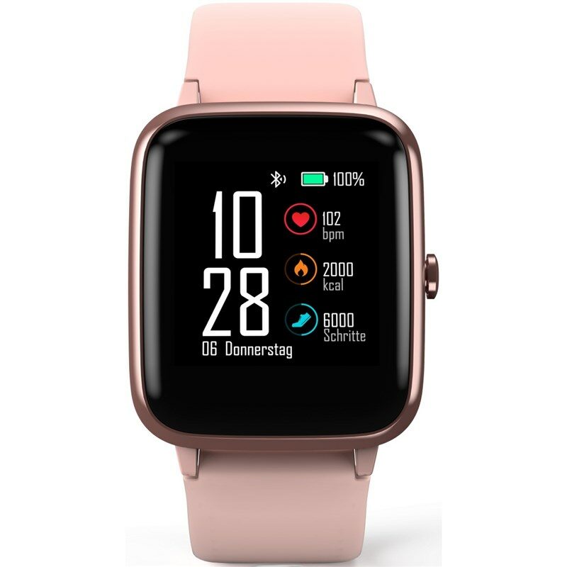 Chytré hodinky Hama Fit Watch 5910 - růžové/zlaté