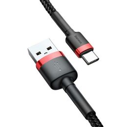 Datový kabel Baseus Cafule USB-C 2m 2A červeno-černý