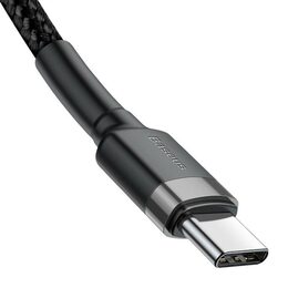 Datový kabel Baseus Cafule USB-C PD2.0 2m 60W (20V 3A) šedo-černý
