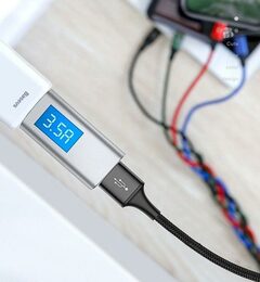 Datový kabel Baseus 4v1 microUSB+Lightning+2xUSB-C 1,2m 3,5A