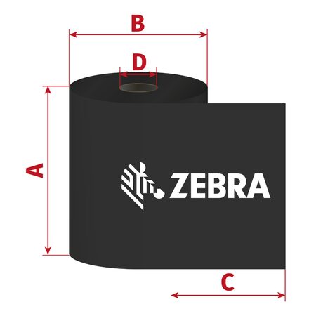 Páska Zebra ZipShip 3200, 131mm x 450m, TTR, vosk/pryskyřice