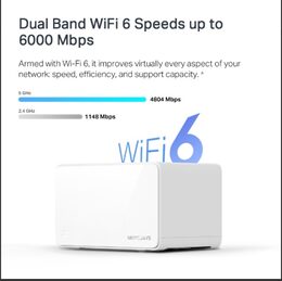 WiFi router TP-Link Mercusys Halo H90X(3-pack) WiFi 6, AX6000, 1x 2,5GLAN, 2x GLAN