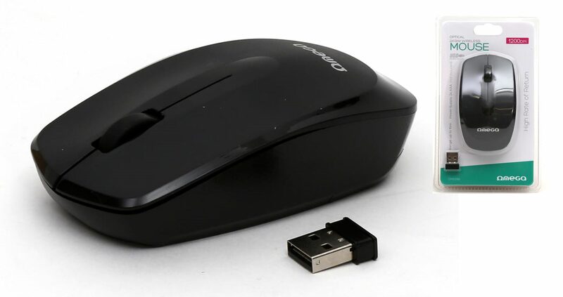 Omega mouse bezdrátová OM229B černá