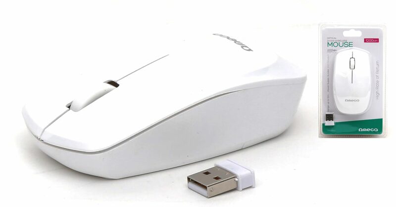 Omega mouse bezdrátová OM229W bílá