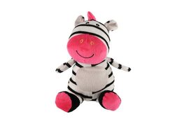 Zebra chrastítko plyš 24cm 4 barvy 0+