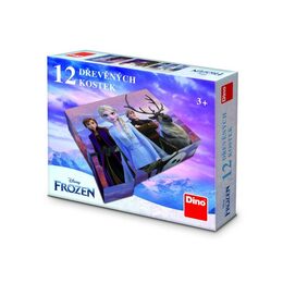 Kostky kubus Ledové království/Frozen dřevo 12ks v krabičce 21x18x4cm