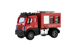 Auto hasiči plast 13cm na zpětné natažení v krabičce 17x12x8cm