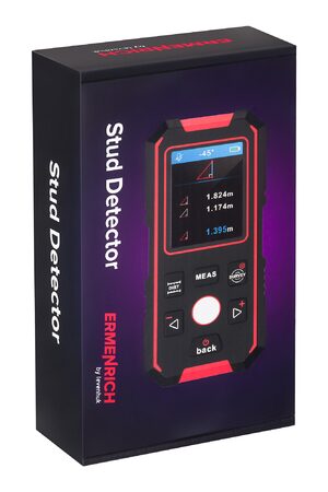 Stavební detektor Ermenrich Ping SM90, červený