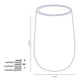 KELA Pohár Dots keramika šedohnědá KL-23601