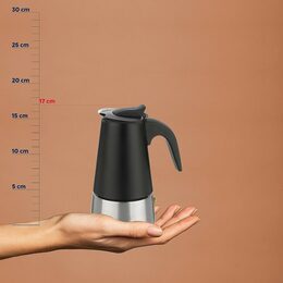KELA Konvice na espresso Ferrara nerez černá 17,0 cm 9,0 cm  200,0 ml KL-10898