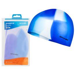 Spokey ABSTRACT-Plavecká čepice silikonová modro -bílá