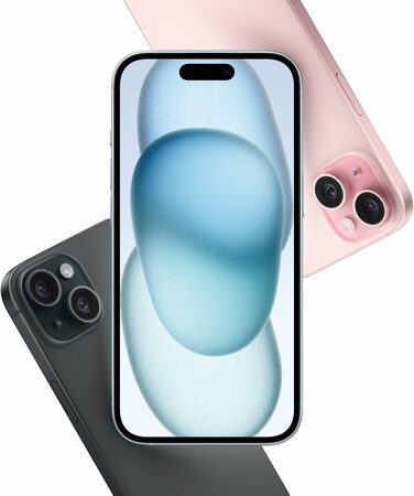 Mobilní telefon Apple iPhone 15 128GB růžová