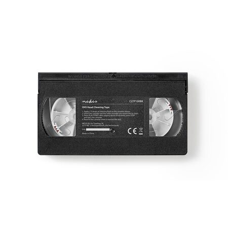 Nedis CLTP100BK čisticí VHS kazeta pro videorekordéry, kapalina 20 ml
