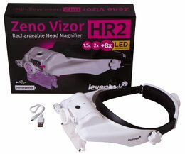 Dobíjecí náhlavní lupa Levenhuk Zeno Vizor HR2