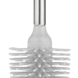 KELA WC štětka La Brosse nerezová rukojeť TPR světle šedá KL-24310