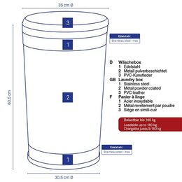 KELA Koš na prádlo SEVILLA černý KL-21818