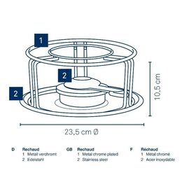 KELA Ohřívač  BASIC chróm KL-60127