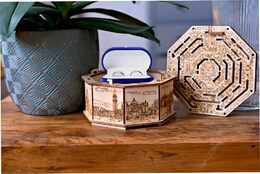 EscapeWelt 3D dřevěná skládačka hlavolamu Secret Maze Box