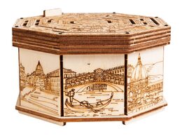 EscapeWelt 3D dřevěná skládačka hlavolamu Secret Maze Box