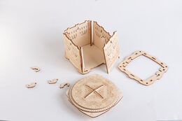 EscapeWelt 3D dřevěná skládačka hlavolamu Secret Lock Box