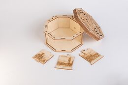 EscapeWelt 3D dřevěná skládačka hlavolamu Secret Maze Box