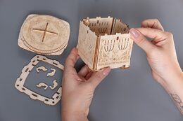 EscapeWelt 3D dřevěná skládačka hlavolamu Secret Lock Box