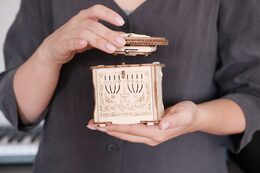 EscapeWelt 3D dřevěná skládačka hlavolamu Secret Lock Box