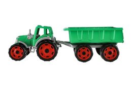 Teddies Traktor s vlekem plast 53cm na volný chod
