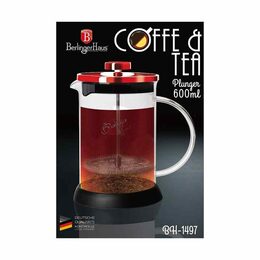 BERLINGERHAUS Konvička na čaj a kávu French Press 600 ml  Burgundy Metallic Line BH-1497