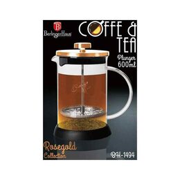 BERLINGERHAUS Konvička na čaj a kávu French Press 600 ml Rosegold collection BH-1494