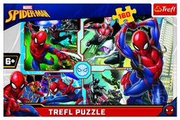 Puzzle Spiderman zachraňuje Disney koláž 41x27,5cm 160 dílků v krabici 29x19x4cm