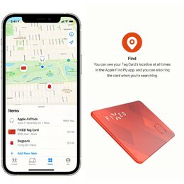 Smart tracker Card,Find My,oranž FIXED