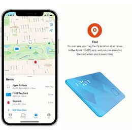 Smart tracker Card,Find My,modrý FIXED