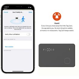 Smart tracker Card,Find My,černý FIXED