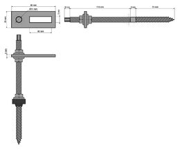 Šroub G21 kombivrut M10, 300 mm, pro vlnitou střechu, kompletní sada