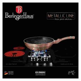 BERLINGERHAUS Wok s mramorovým povrchem 28 cm Rosegold Metallic Line BH-1512