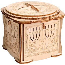EscapeWelt 3D dřevěná skládačka hlavolamu Secret Lock Box