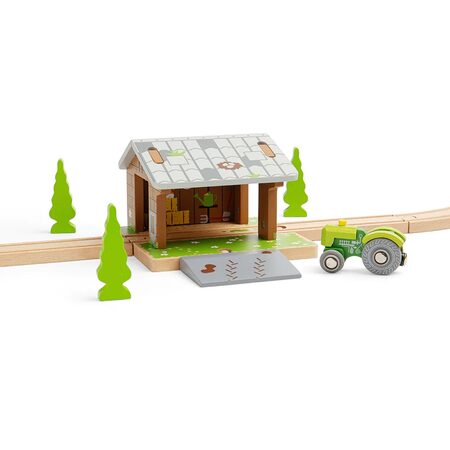 Bigjigs Rail Stodola na kolejích