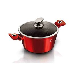 BERLINGERHAUS Kastrol s mramorovým povrchem a poklicí 30 cm Burgundy Metallic Line BH-6192