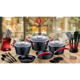 BERLINGERHAUS Sada nádobí s mramorovým povrchem 10 ks Black Stone Touch Line BH-1166