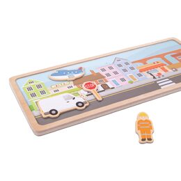 Bigjigs Toys Magnetické puzzle město