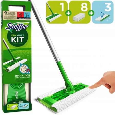 Swiffer Sweeper startovací sad s 1 x násada + 8 x prachovka + 3 x čisticími ubrousky