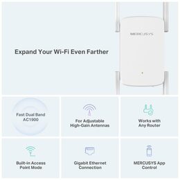 WiFi extender TP-Link Mercusys ME50G AP/Extender/Repeater - AC1900, 1x GLAN