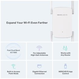 WiFi extender TP-Link Mercusys ME50G AP/Extender/Repeater - AC1900, 1x GLAN