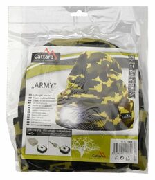 LED čelovka Cattara čepice ARMY s LED svítilnou USB nabíjení